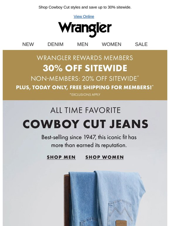 Reliable denim, now 30% off