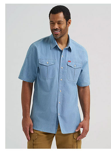 Men's Relaxed Stretch Poplin Shirt