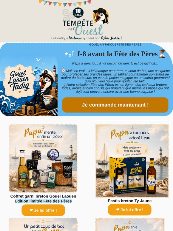⚓ Fête des Pères J-8 : Des trésors bretons pour un papa en or !