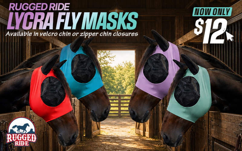 Rugged Ride Stretch Lycra Fly Masks - $12