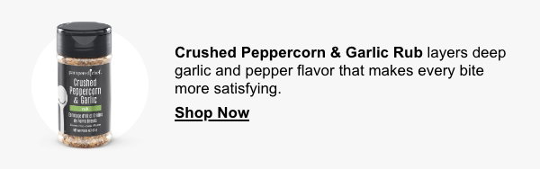 crushed peppercorn and garlic rub