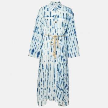 Blue Tie-Dye Print  Cotton Bel