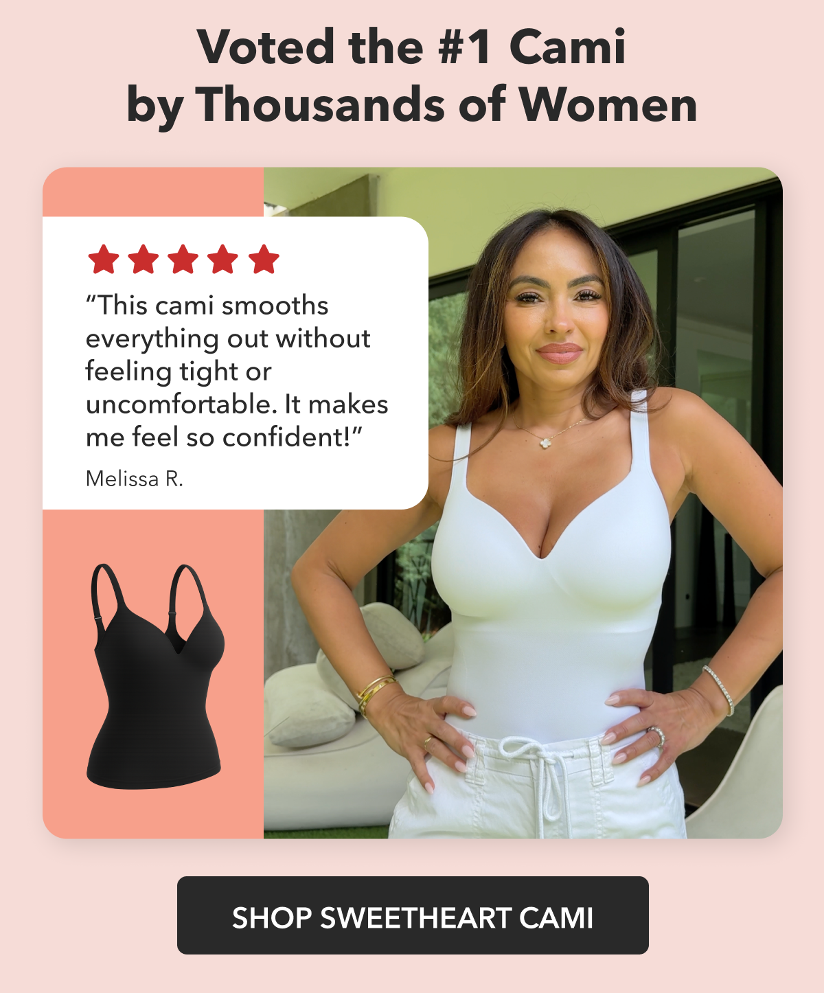 Shapermint Essentials Sweetheart Built-In Bra Shaper Cami