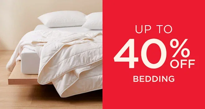 Up To 40% Off Bedding