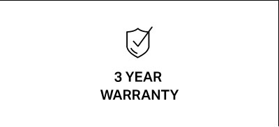 3 Year Warranty