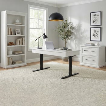 Abby Adjustable Desk 3-piece Office Collection