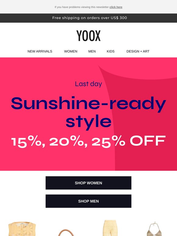 Up to 25% OFF ends today!