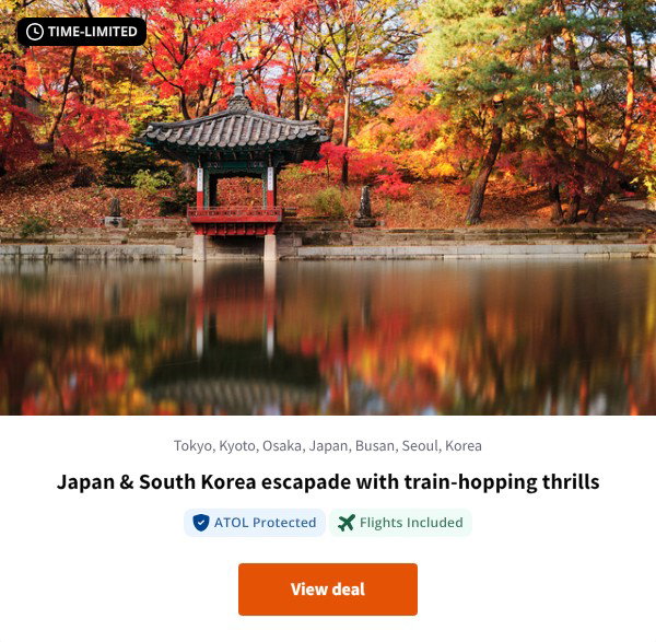 Japan & South Korea escapade with train-hopping thrills