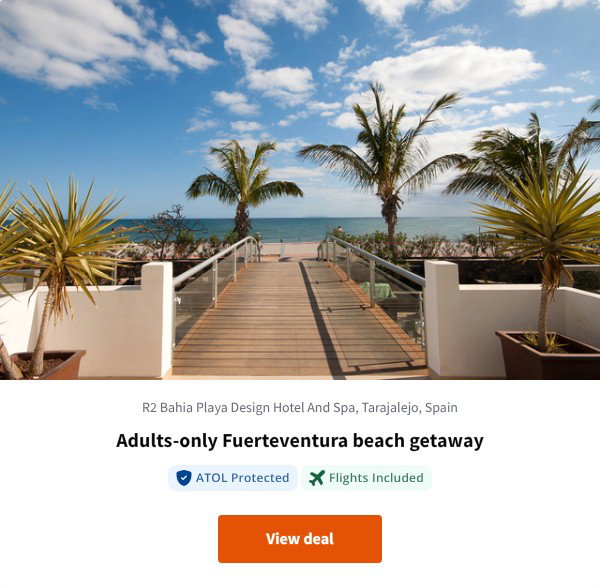 Adults-only Fuerteventura beach getaway