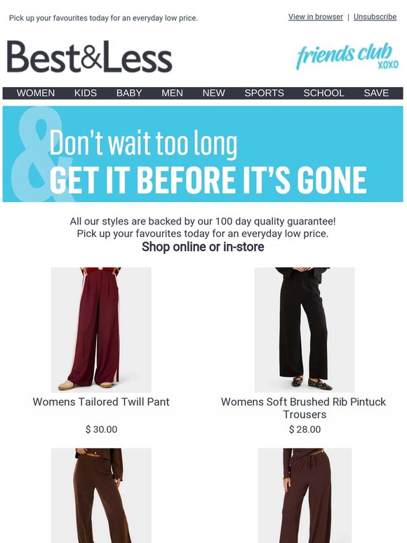 You left something worth wearing behind