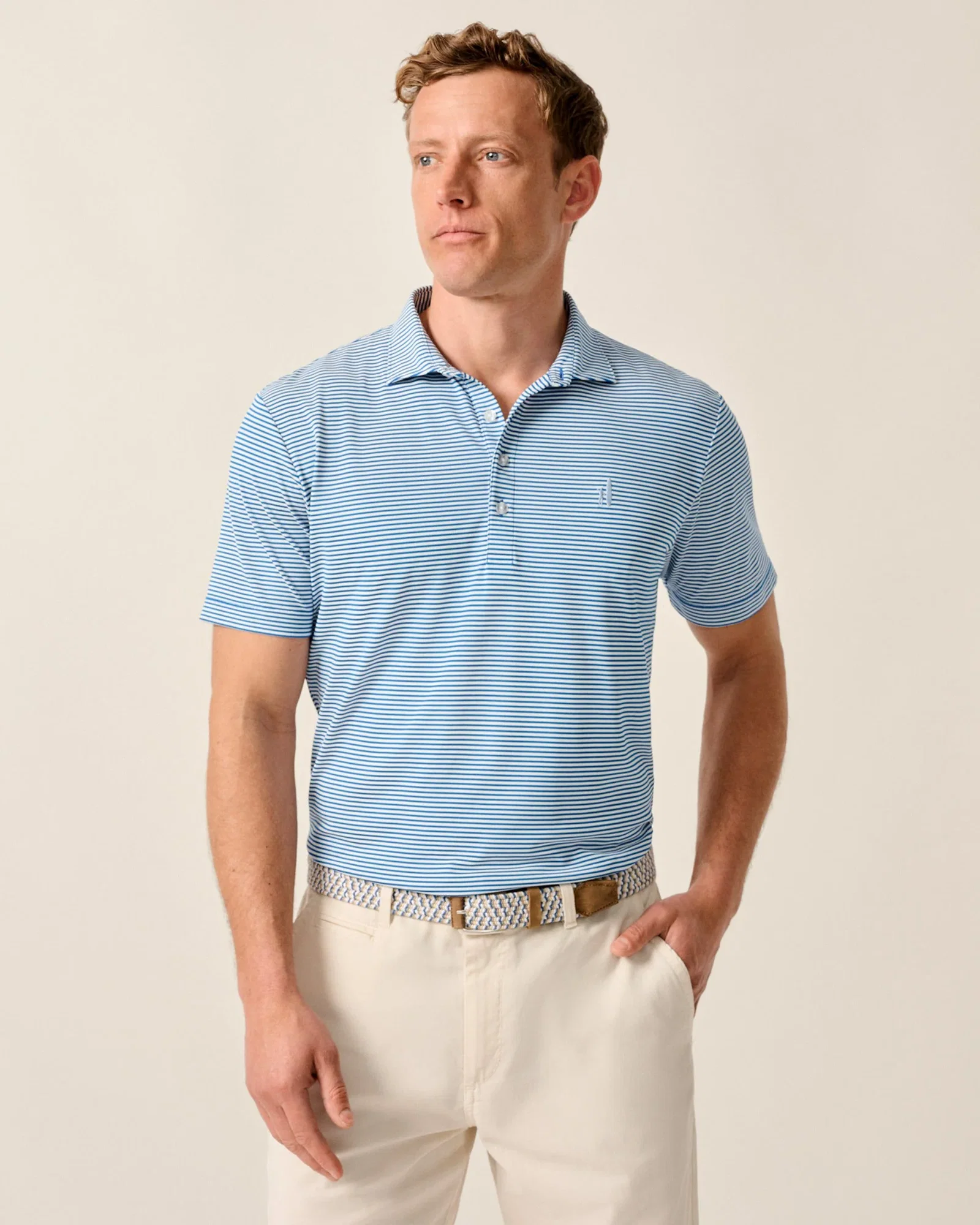 Image of Performance Mesh Polo - Dru Stripe