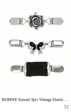 ROMWE Kawaii 3pcs Vintage Elastic...