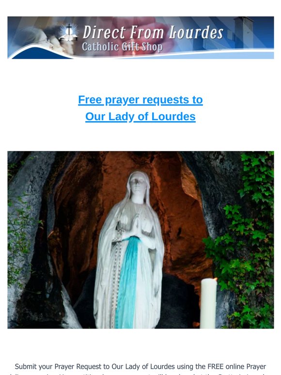 🙏 FREE Prayer Requests to Our Lady of Lourdes 🙏