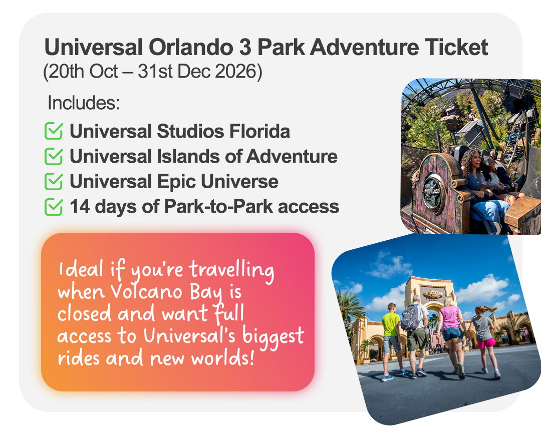 Universal Orlando 3 Park Adventure Ticket 