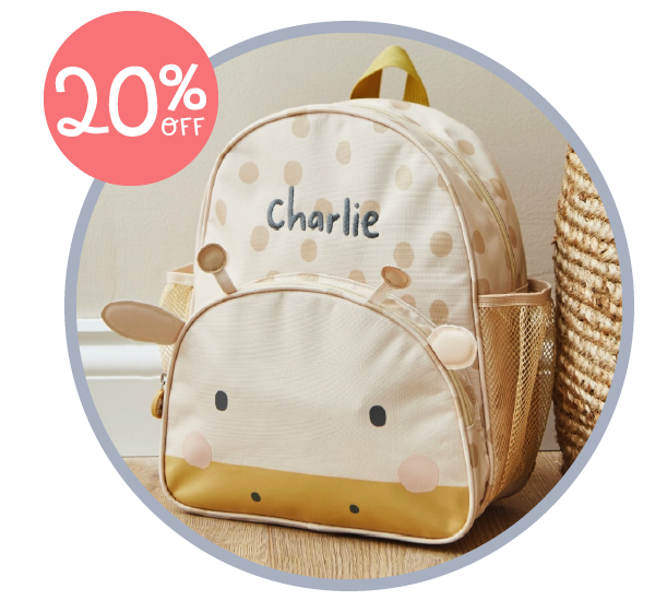 Personalised Giraffe Medium Backpack