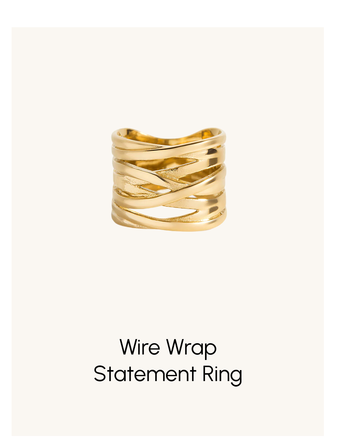 Wire Wrap Statement Ring