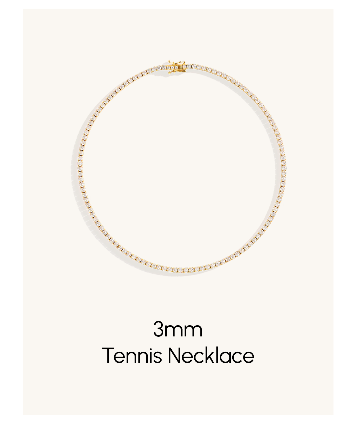 3mm Tennis Necklace