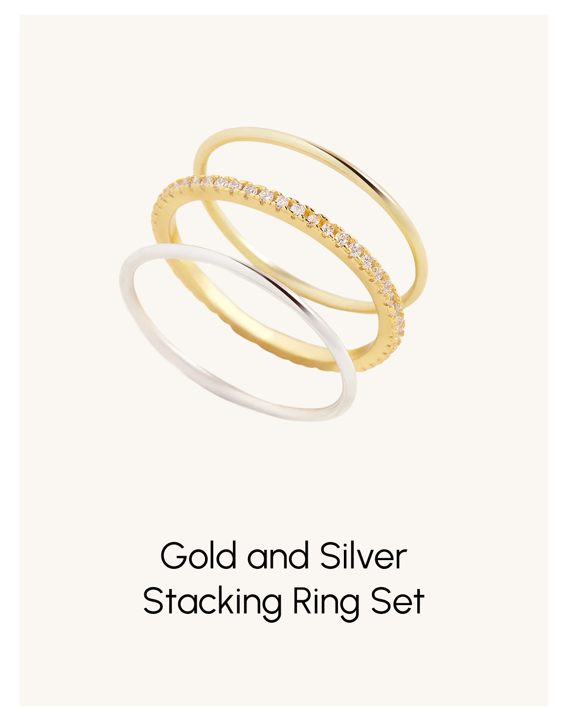 Gold & Silver Stacking Ring Set