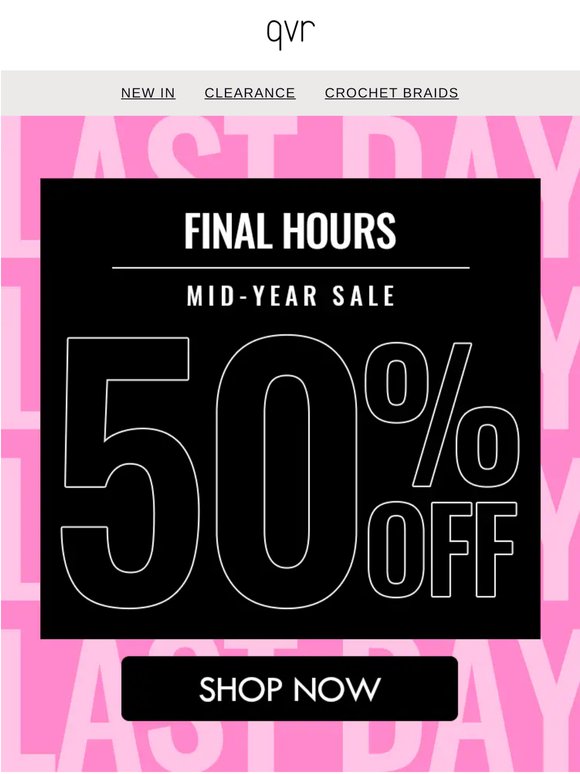😱It's Crazy Weekend! ALL 50% OFF Everything!