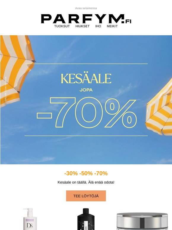Jäikö kesäalen alku väliin? Nyt jopa -70%