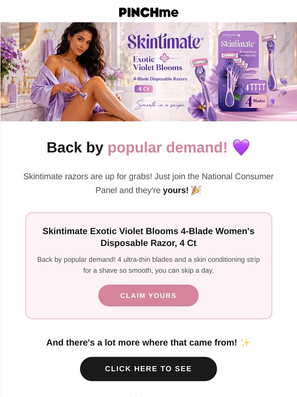 Your razors are here 💜