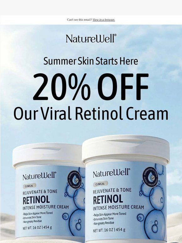 Want 20% Off Our Viral Retinol Cream?