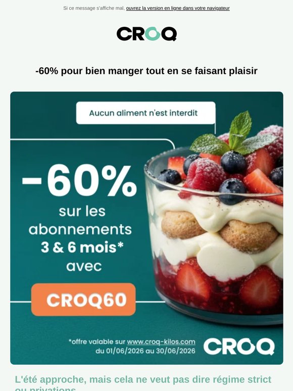 🎁 -60% sur CROQ : il est encore temps d'en profiter