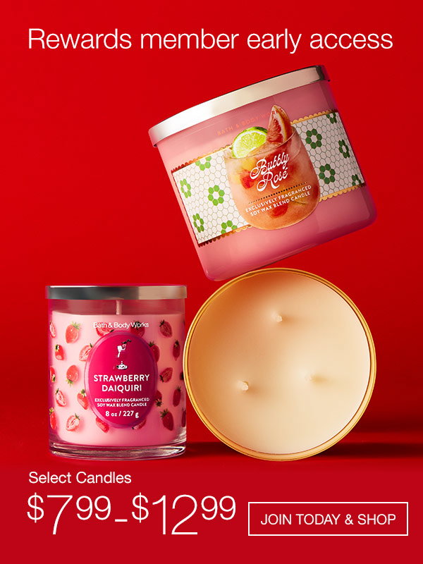 Select Candles $7.99-$12.99 