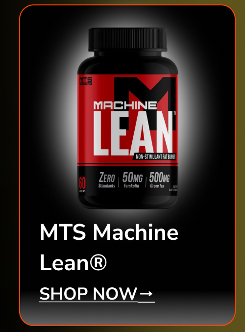MTS Machine Lean supplement bottle with 60 capsules and details on ingredients.