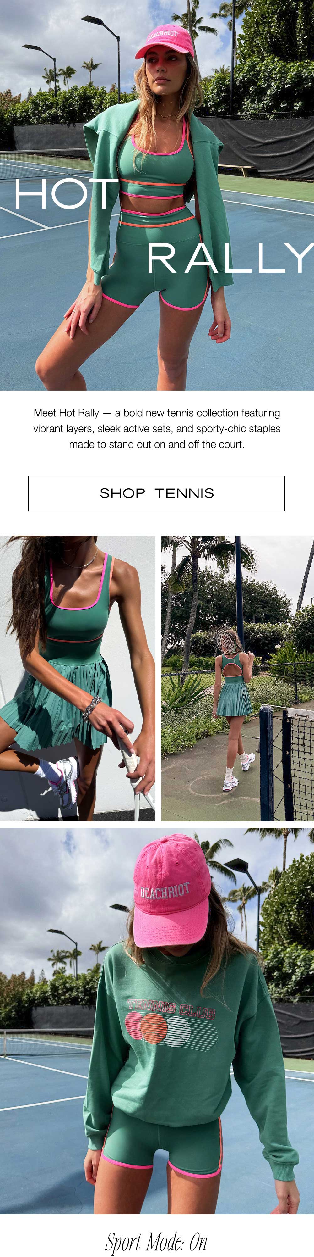 green tennis apparel