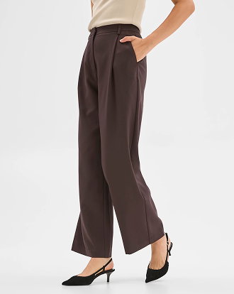 Preview classic pleat front wide leg pants