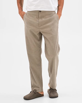 Brushed relaxed pants
