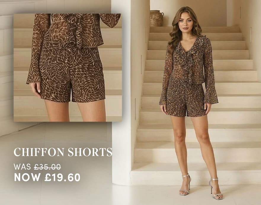Chiffon Short in Leopard Print