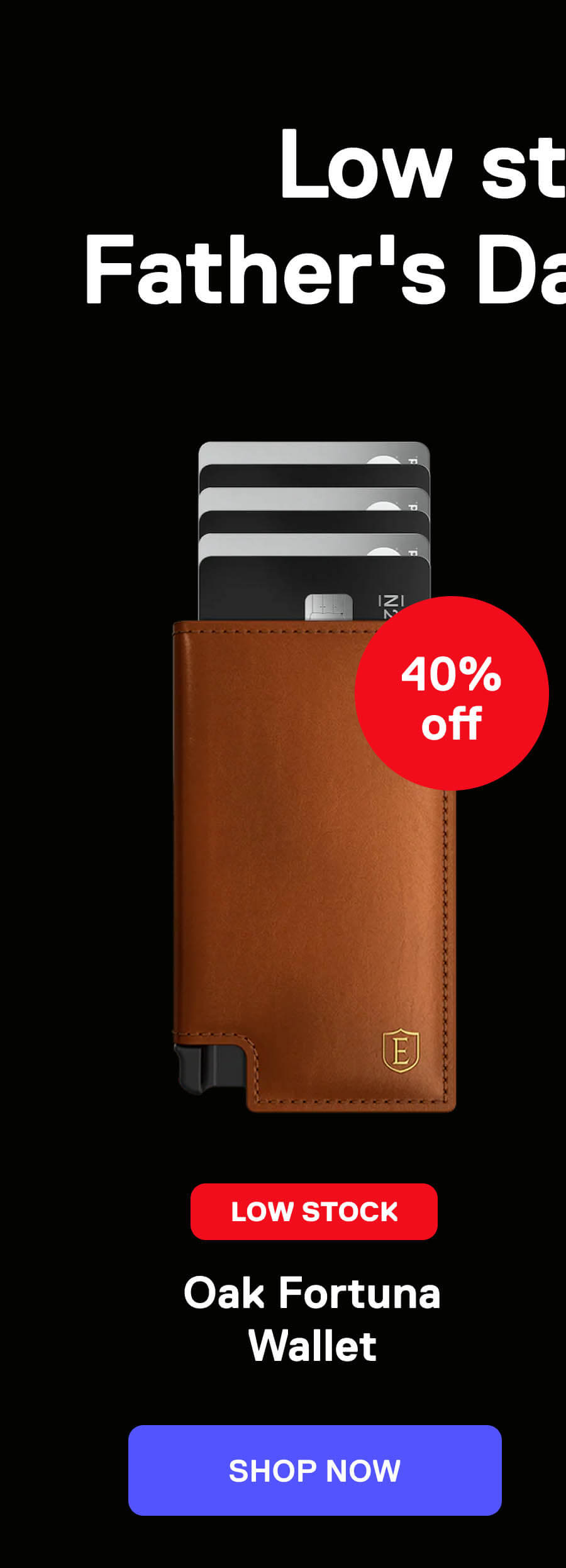 40% off LOW STOCK Oak Fortuna Wallet SHOP NOW