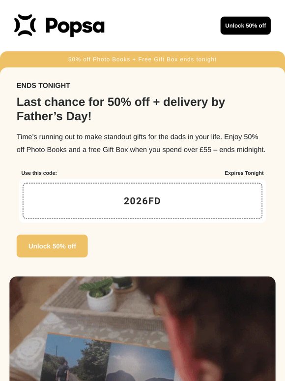 Last chance for 50% off + free gift box