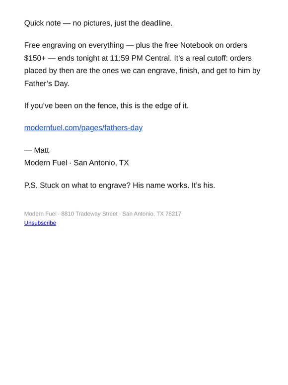 Ends tonight