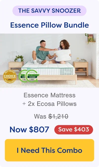 The Savvy Snoozer. Shop Essence Pillow Bundle. Save $403.