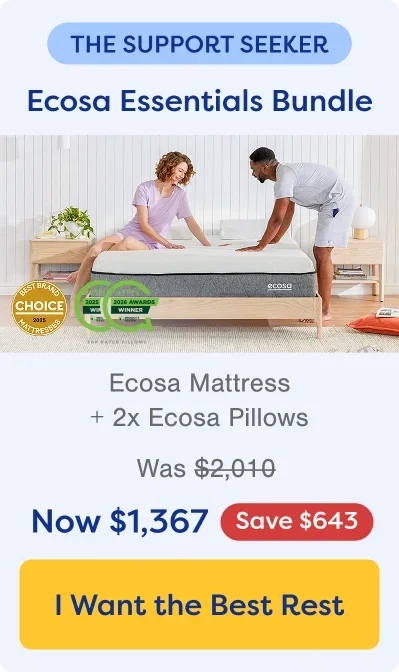 The Support Seeker. Shop Ecosa Essentials Bundle. Save $643.
