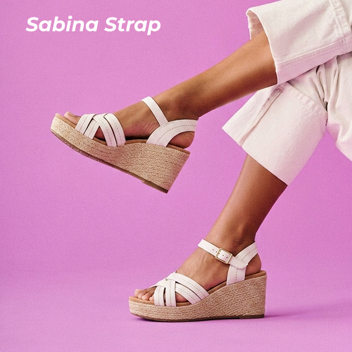 Shop Sabina Strap Cream Leather