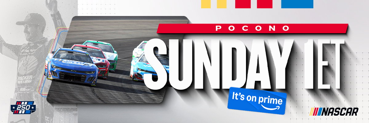 Pocono Sunday 1 PM ET on Prime