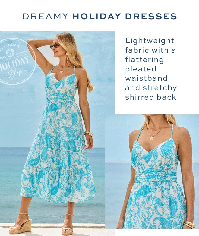 Blue & White Paisley Print Midaxi Dress