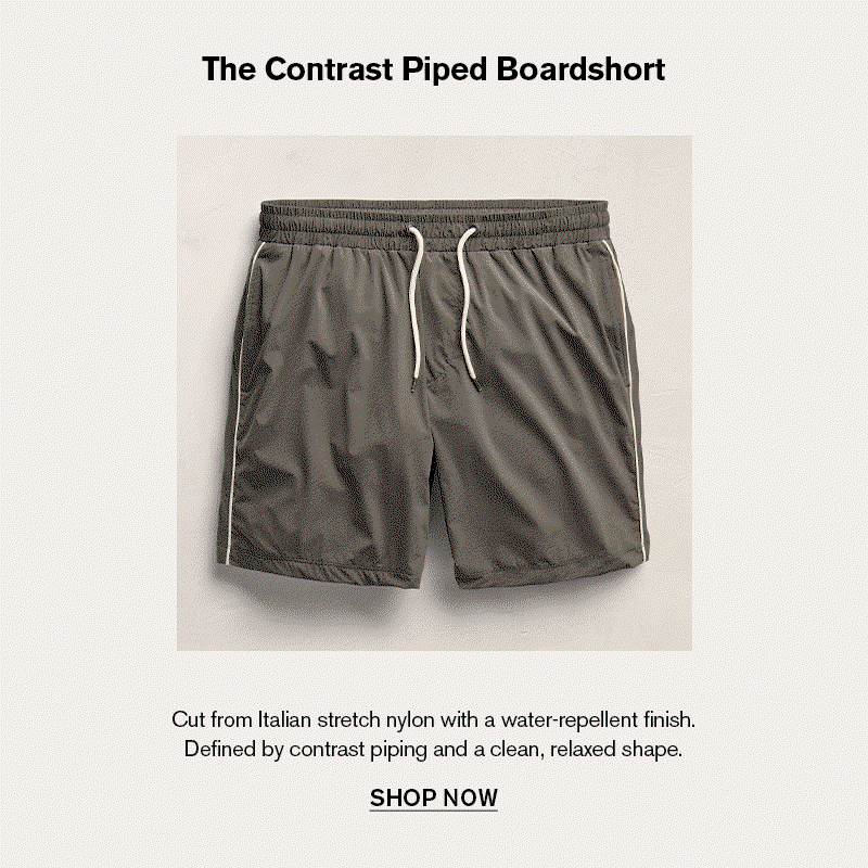MEN'S CONTRAST PIPED BOARDSHORT