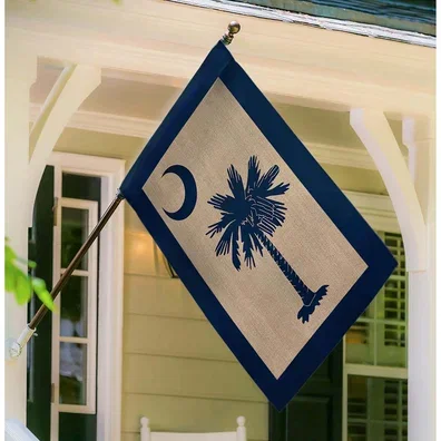 South Carolina Palmetto Burlap House Flag