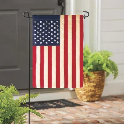 Tea-Stained American Garden Flag