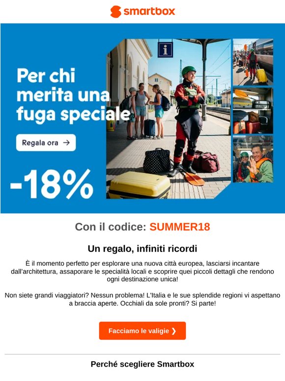 Ultimo giorno per approfittare del 18% di sconto sui regali estivi
