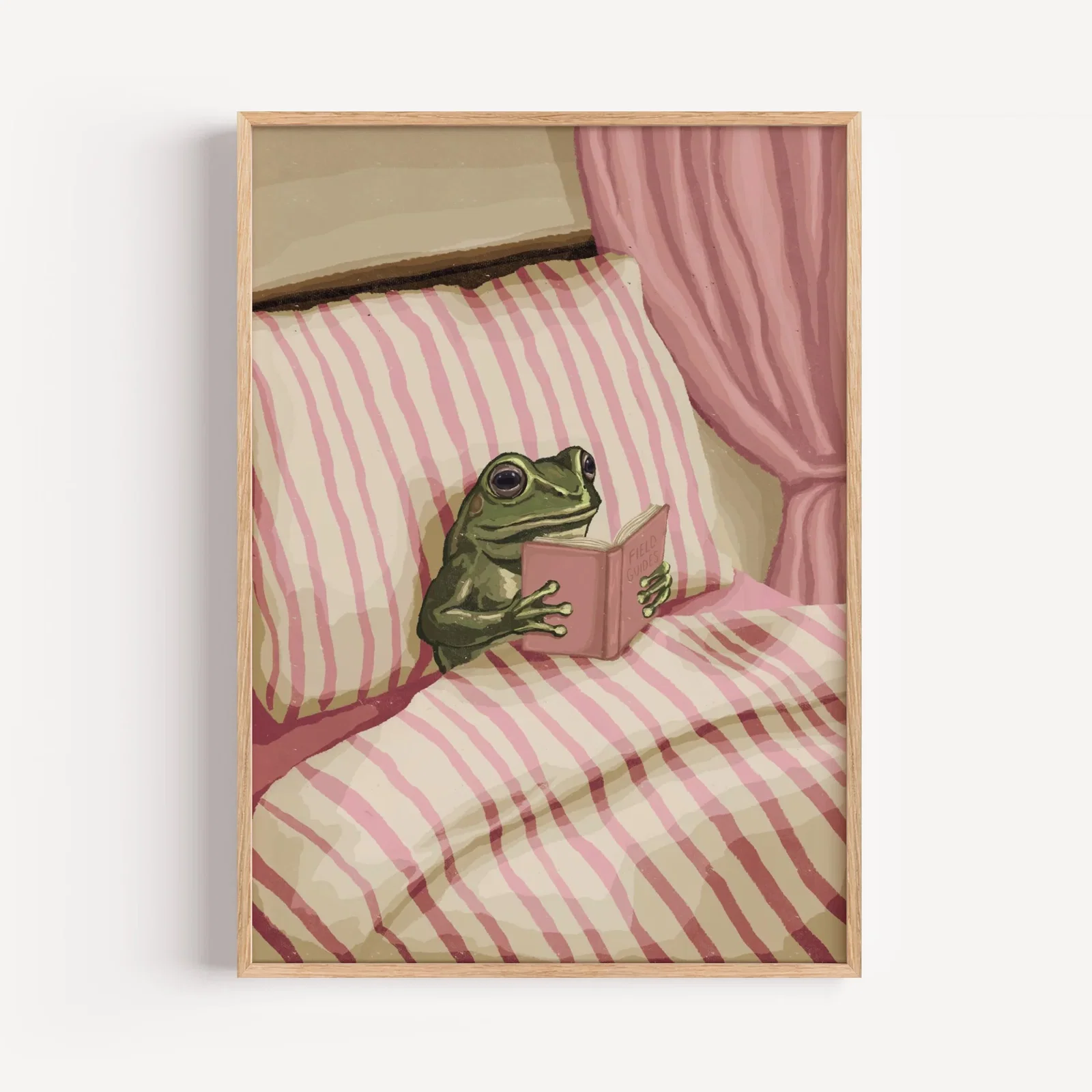 Image of Reading Frog Art Print