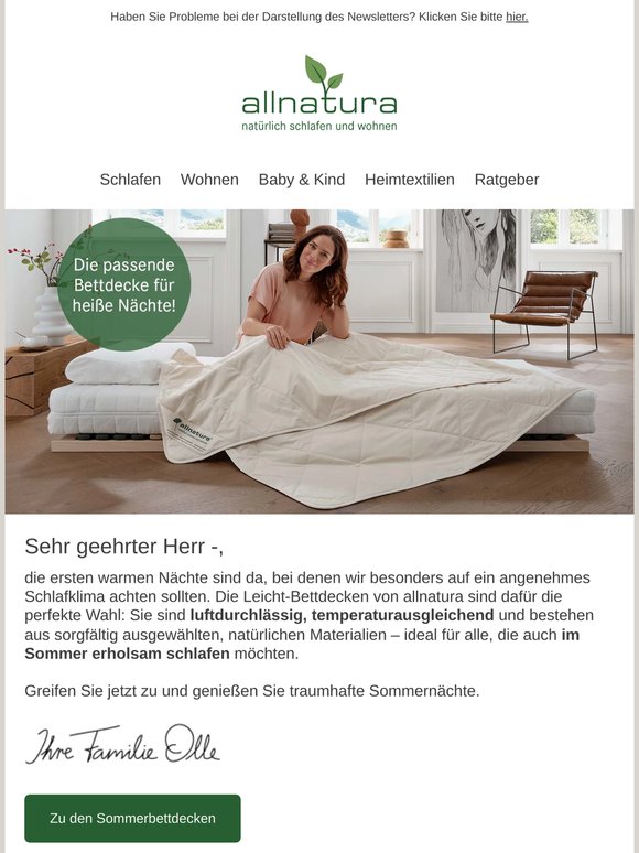 Leicht durch den Sommer – mit der passenden Bettdecke!