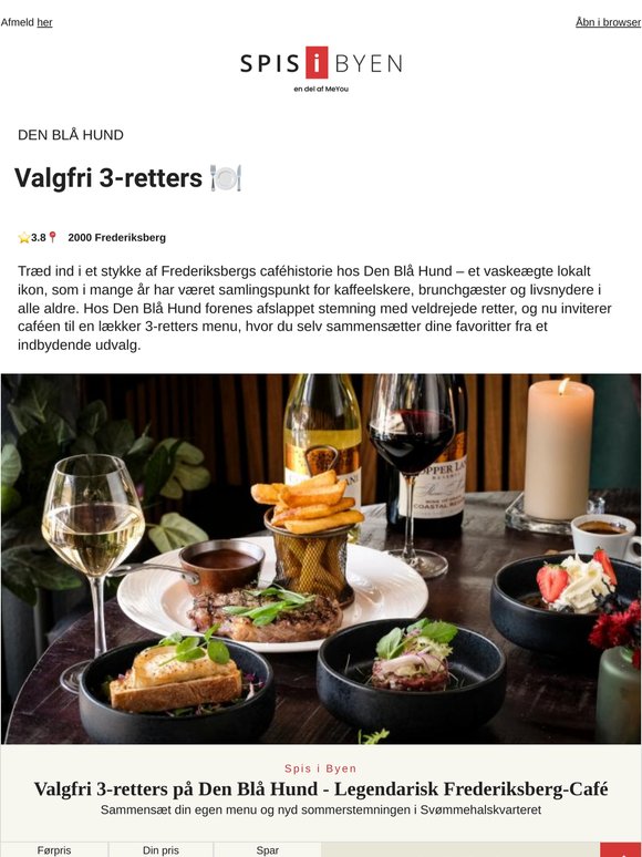 Vælg selv din menu - på legendarisk café ❣️