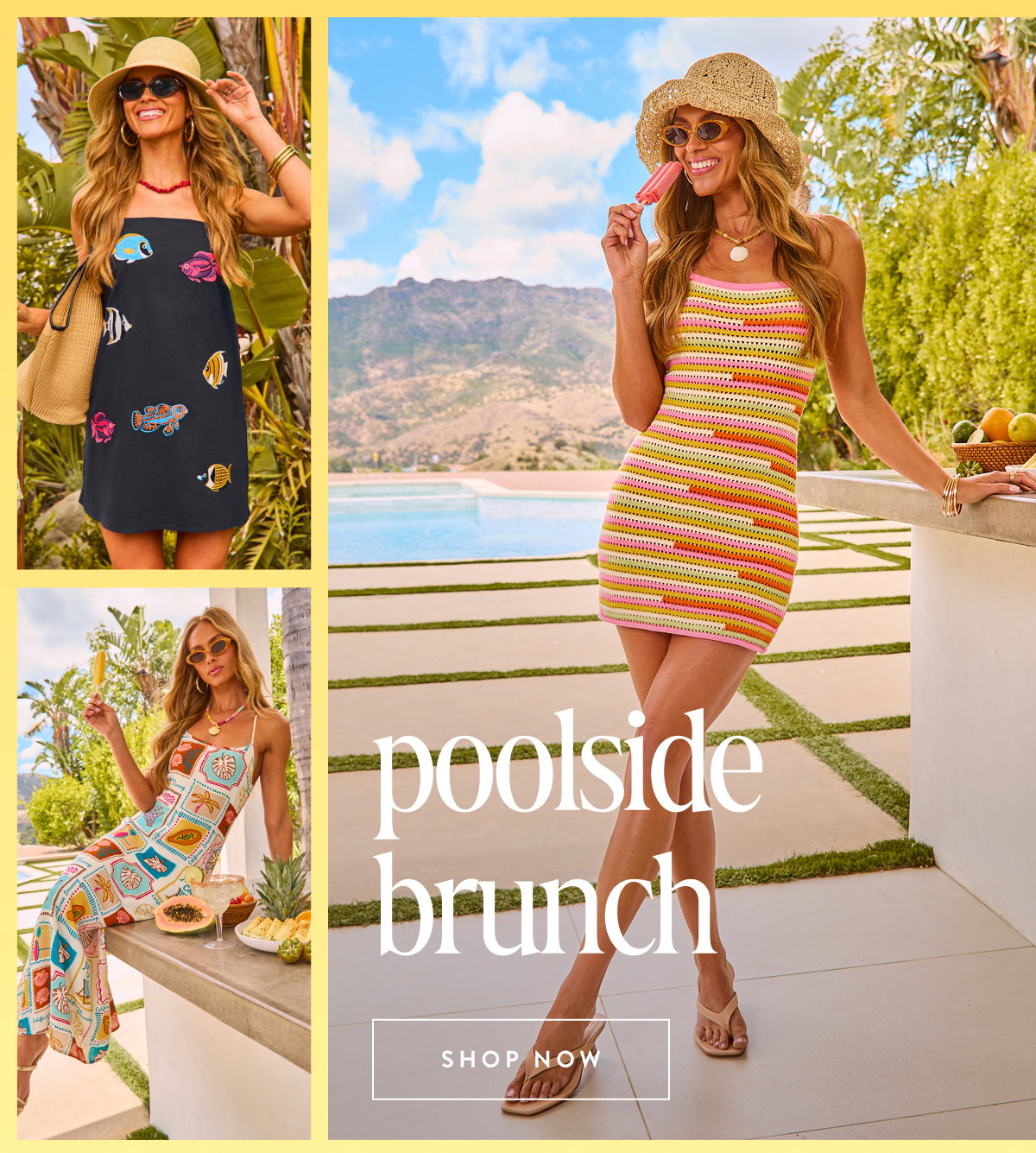 Poolside Brunch. Shop Dresses