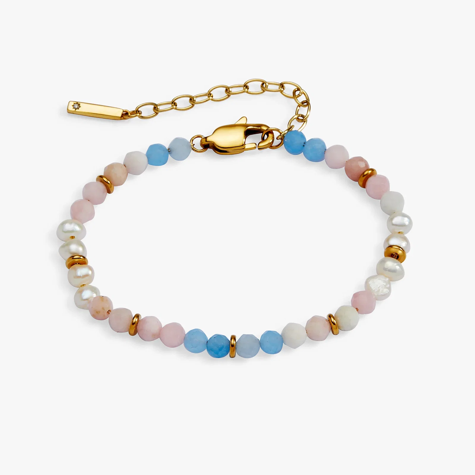 Image of Sandy Peach Ombre Semi-Precious Beaded Bracelet